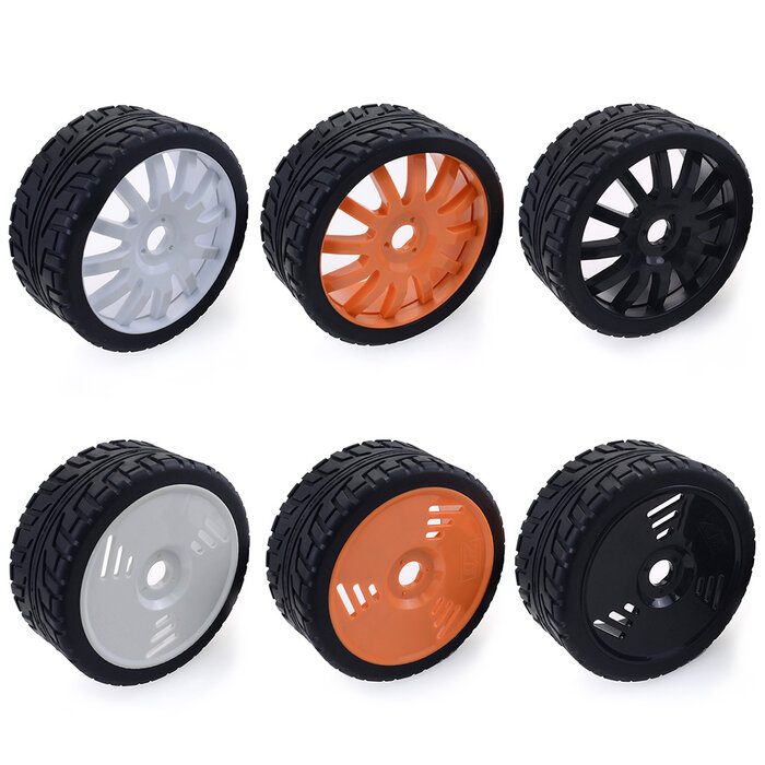 ZD Racing 1/8 On-Road Velgen & Banden Set MT-8 – 12-Spaaks Design verkrijgbaar in wit, oranje en zwart (2pcs)