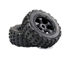 RovanLosi LT 4. Gen. Knobby Reifen 185 * 70 / Knobby Reifen mit schwarzen Felgen und verschiedenen beadlocks
