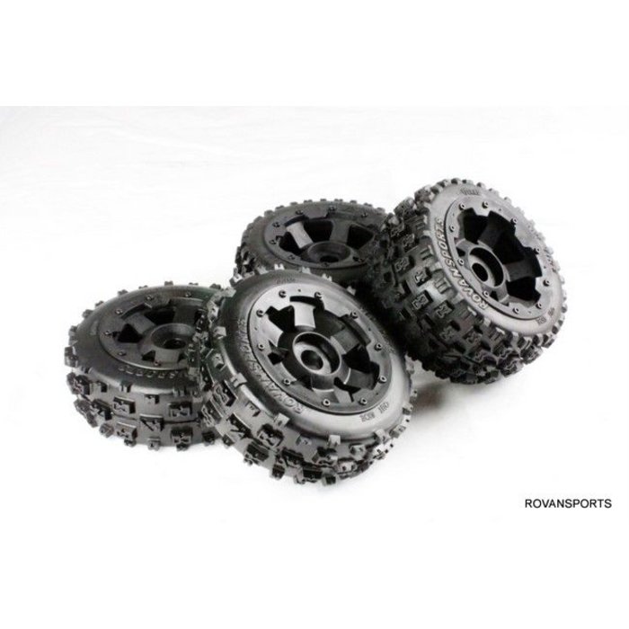 RovanSports New knobby wheel set (4pcs/set) 170x80+170x60 available with black and red beadlock