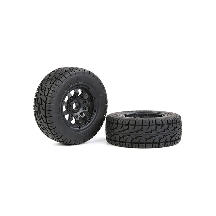 RovanLosi AT (All Terrain) Tire Set (2 Pieces) with Beadlock Wheels for Rovan LT, Losi 5ive-T, V5 and 5S Models 190x70