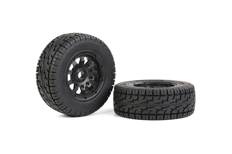 RovanLosi AT (All Terrain) Reifensatz (2 Stück) mit Beadlock-Felgen für Rovan LT, Losi 5ive-T, V5 und 5S Modelle 190x70