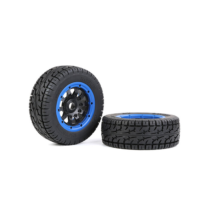 RovanLosi AT (All Terrain) Tire Set (2 Pieces) with Beadlock Wheels for Rovan LT, Losi 5ive-T, V5 and 5S Models 190x70