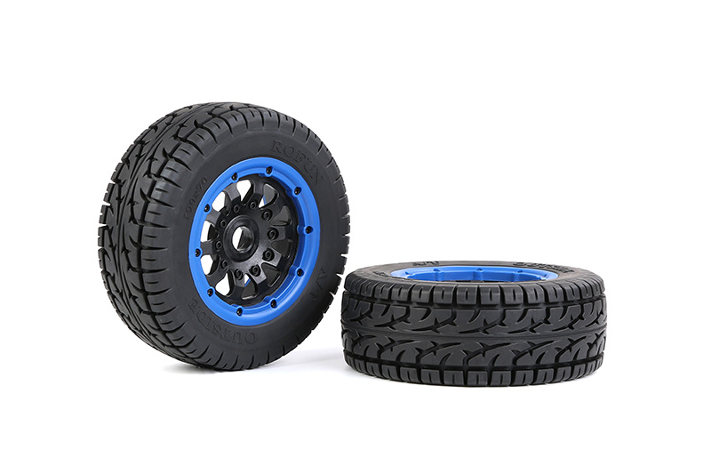 RovanLosi AT (All Terrain) Reifensatz (2 Stück) mit Beadlock-Felgen für Rovan LT, Losi 5ive-T, V5 und 5S Modelle 190x70