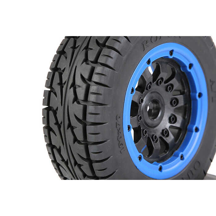 RovanLosi AT (All Terrain) Tire Set (2 Pieces) with Beadlock Wheels for Rovan LT, Losi 5ive-T, V5 and 5S Models 190x70