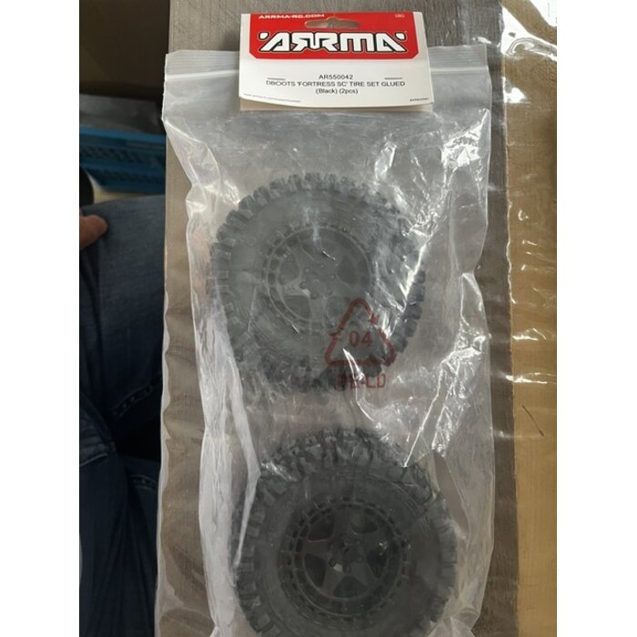 AR550042 Arrma DBoots Fortress SC Tire set glued 2 pcs black