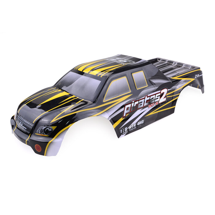 ZD Racing MT-8 Pirates2 1/8 Monster Truck Body Shell – Black/Yellow