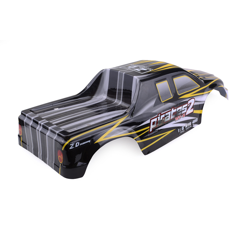 ZD Racing MT-8 Pirates2 1/8 Monster Truck Carrosserie – Zwart/Geel