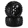 ZD Racing MT-8 Vormontierte & Verklebte Monster-Truck-Reifen mit Felgen – Schwarz – 2 Stück