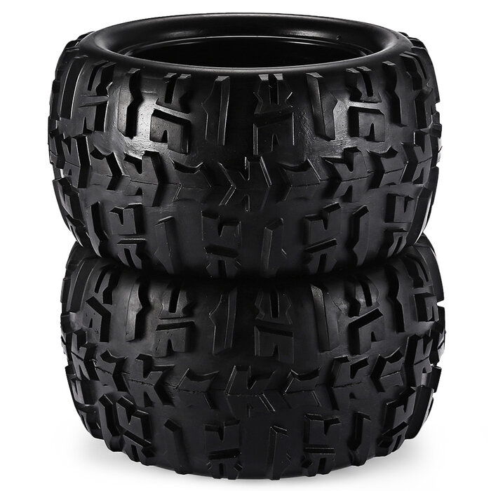 ZD Racing MT-8 Vormontierte & Verklebte Monster-Truck-Reifen mit Felgen – Schwarz – 2 Stück