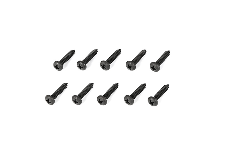 RovanSports M4 × 18mm Phillips Pan Head Self-Tapping Screws – Black – 10pcs