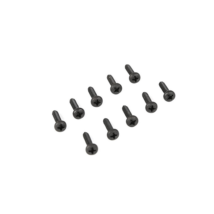 RovanSports M4 × 18 mm Kreuzschlitz-Linsenkopf-Blechschrauben / Selbstschneidend – Schwarz – 10 Stück
