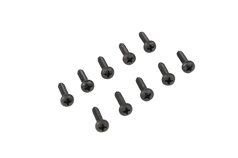 RovanSports M4 × 18mm Phillips Pan Head Self-Tapping Screws – Black – 10pcs