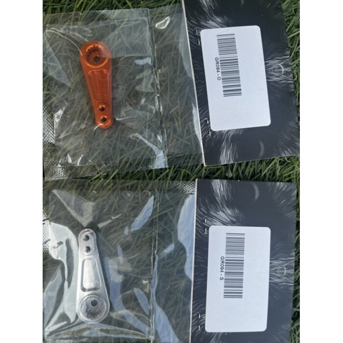 GTBRacing GTB Racing Aluminium 17T Servo Stuurarm voor HPI Baja – Zilver / Oranje