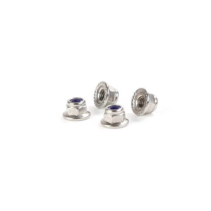 Rofun 68301 Rovan BAHA 10B Edelstahl m4 flansch-sicherungsmutter (ribbed) – Original Ersatzteil – 4 Stück