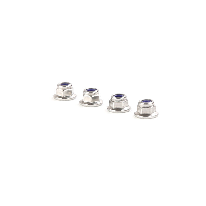 Rofun 68301 Rovan BAHA 10B Stainless steel M4 flange anti-loosening nut (ribbed) – Original replacement part – 4 pcs