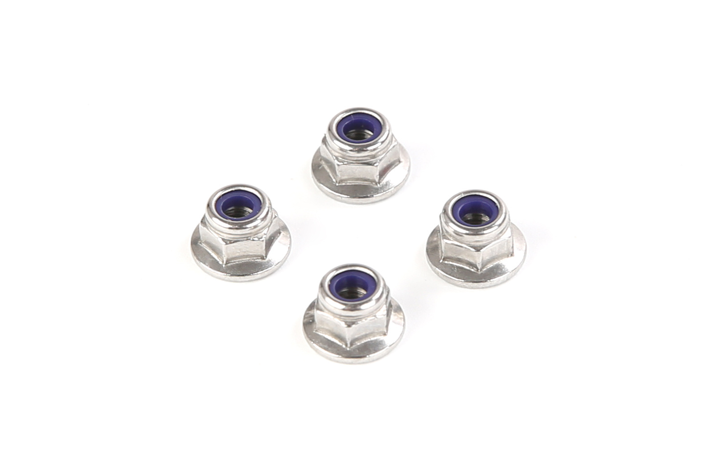 Rofun 68301 Rovan BAHA 10B Stainless steel M4 flange anti-loosening nut (ribbed) – Original replacement part – 4 pcs