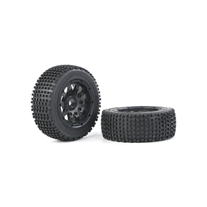 RovanLosi Rofun LT (Losi 5ive-T Compatible) Reinforced Outside Dirt Buster Mini-Pin Wheel Set 170x60 mm for V5 / BAHA 5S (4WD) – 2 pcs – Various Beadlock Colors