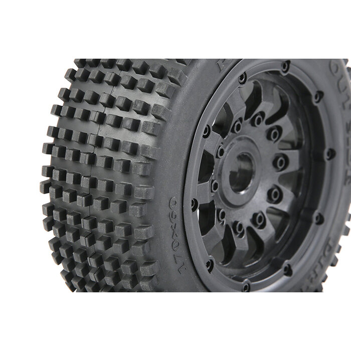 RovanLosi Rofun LT (Losi 5ive-T Compatible) Reinforced Outside Dirt Buster Mini-Pin Wheel Set 170x60 mm for V5 / BAHA 5S (4WD) – 2 pcs – Various Beadlock Colors