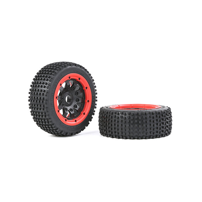 RovanLosi Rofun LT (Losi 5ive-T Compatible) Reinforced Outside Dirt Buster Mini-Pin Wheel Set 170x60 mm for V5 / BAHA 5S (4WD) – 2 pcs – Various Beadlock Colors