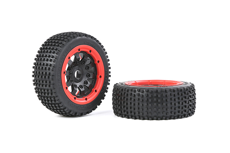 RovanLosi Rofun LT (Losi 5ive-T Compatible) Reinforced Outside Dirt Buster Mini-Pin Wheel Set 170x60 mm for V5 / BAHA 5S (4WD) – 2 pcs – Various Beadlock Colors