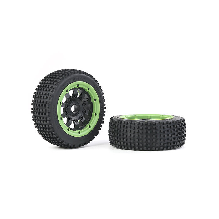 RovanLosi Rofun LT (Losi 5ive-T Compatible) Reinforced Outside Dirt Buster Mini-Pin Wheel Set 170x60 mm for V5 / BAHA 5S (4WD) – 2 pcs – Various Beadlock Colors