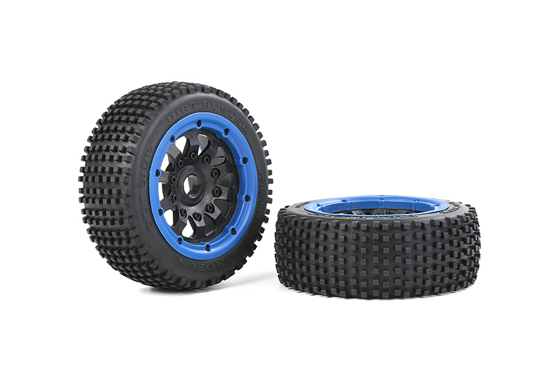 RovanLosi Rofun LT (Losi 5ive-T Compatible) Reinforced Outside Dirt Buster Mini-Pin Wheel Set 170x60 mm for V5 / BAHA 5S (4WD) – 2 pcs – Various Beadlock Colors