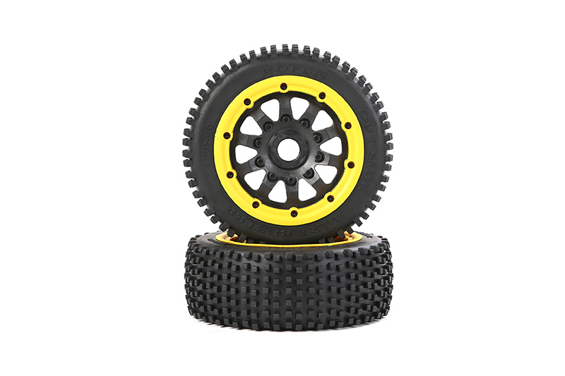 RovanLosi Rofun LT (Losi 5ive-T Compatible) Reinforced Outside Dirt Buster Mini-Pin Wheel Set 170x60 mm for V5 / BAHA 5S (4WD) – 2 pcs – Various Beadlock Colors