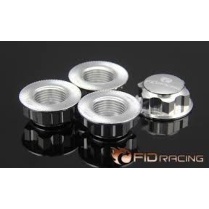 FIDRacing Losi 5ive-T /Rovan LT geschlossene CNC-Alu-Radmuttern mit FID-Rennlogo (4 Stück)