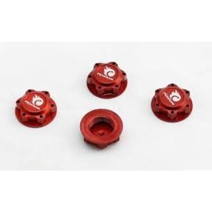 FIDRacing Losi 5ive-T /Rovan LT geschlossene CNC-Alu-Radmuttern mit FID-Rennlogo (4 Stück)