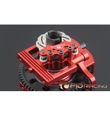 FIDRacing Centre Diff Bracket Adjustable Calipers Version (silver and red)