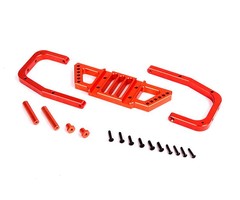 RovanSports BAHA 5B Alu metalen achterbumper in rood en zilver