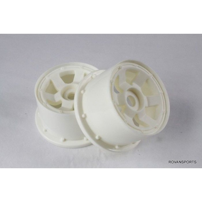 RovanSports Rear plastic super star wheel 2pc. in wit of groen