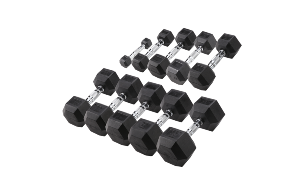 Body-Solid Hexa Rubber Dumbbell Set 1 -10 kg