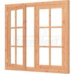 Douglas dubbel draairaam 151.5x143cm