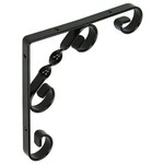 Sierlijke Plankendrager zwart 150x150mm