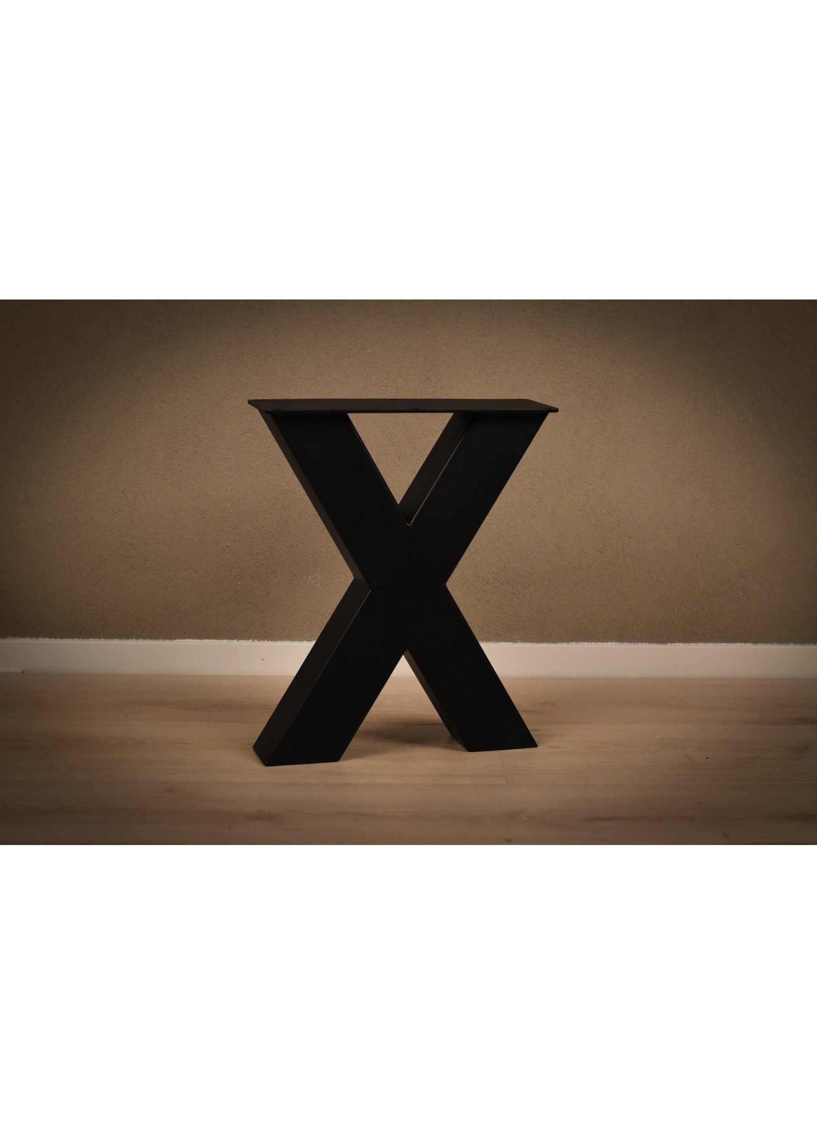 Set Stalen tafel poten X