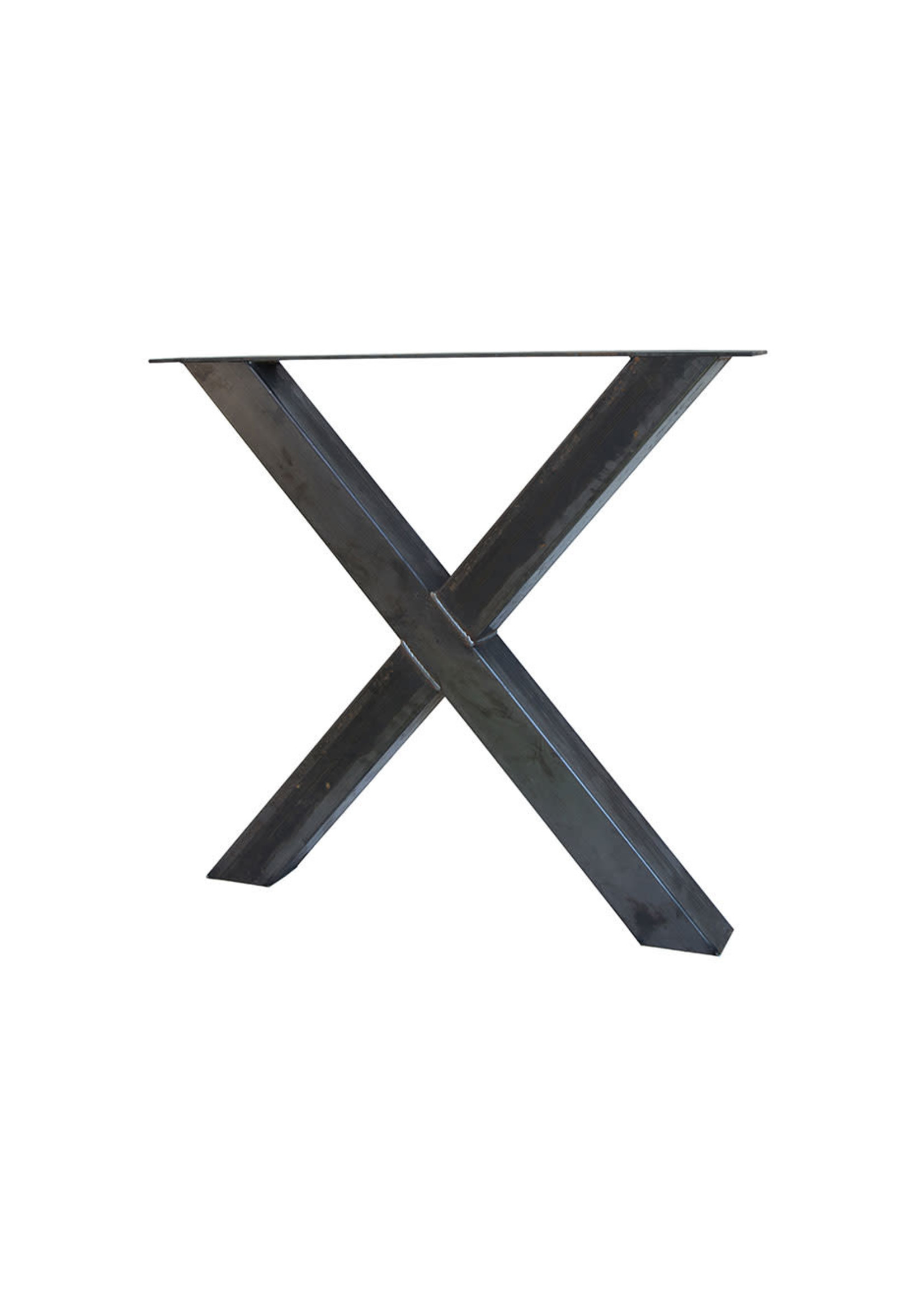 Set Stalen tafel poten X