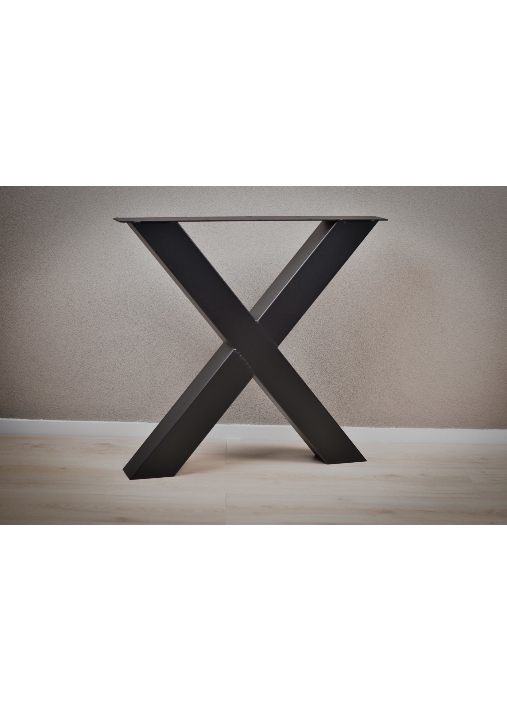 Set Stalen tafel poten X