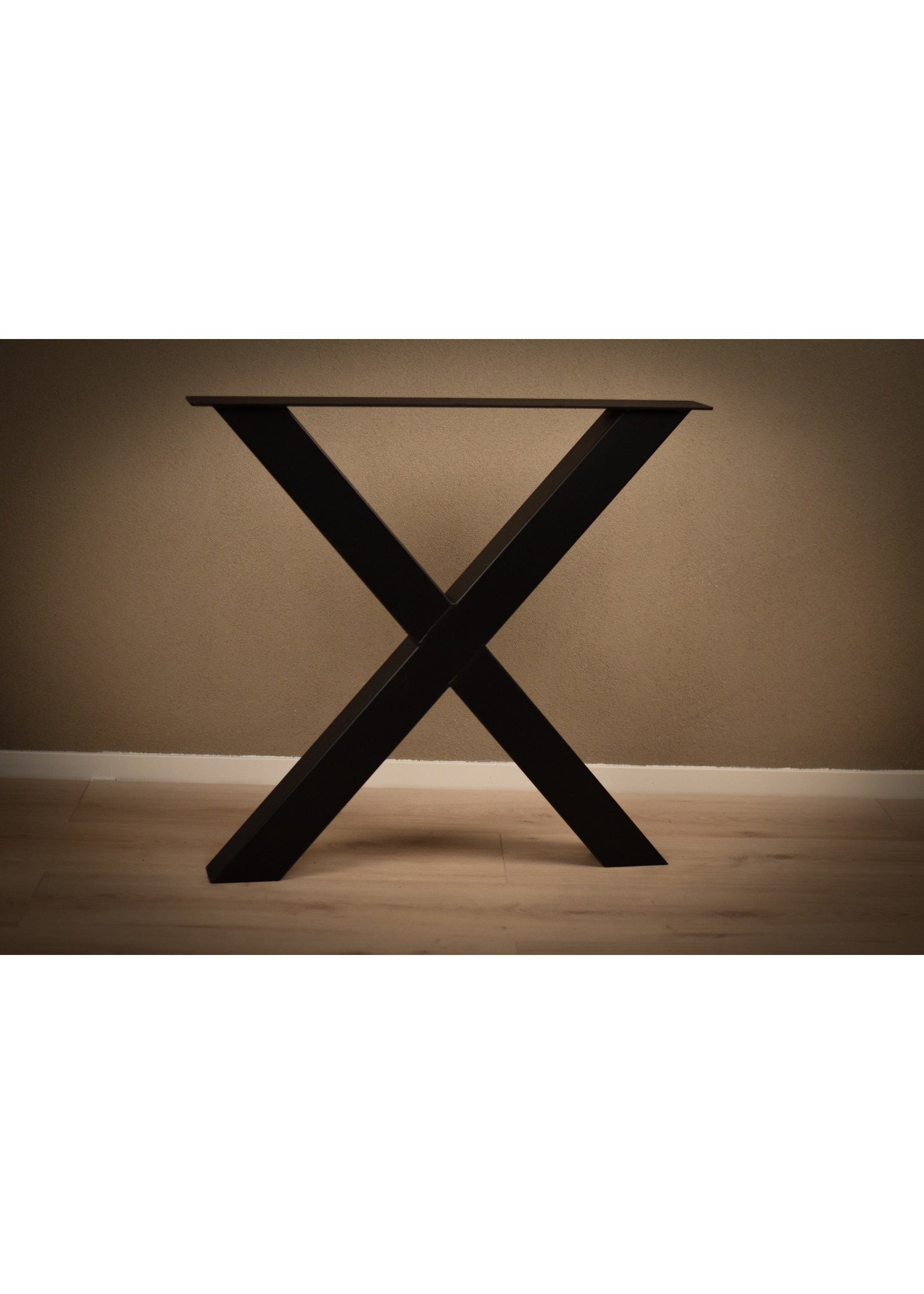Set Stalen tafel poten X