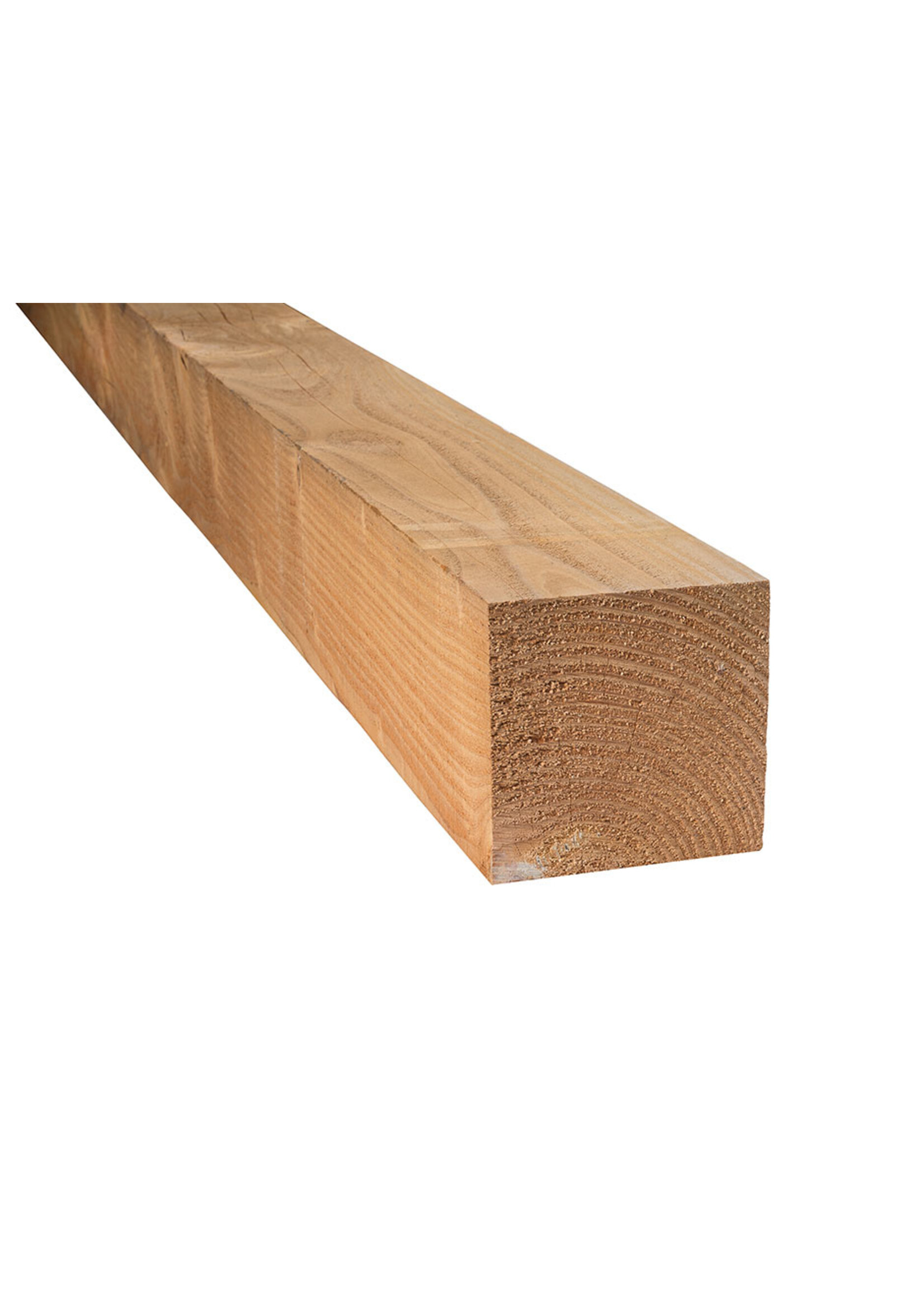 Rood geïmpregneerd vuren paal 150x150mm
