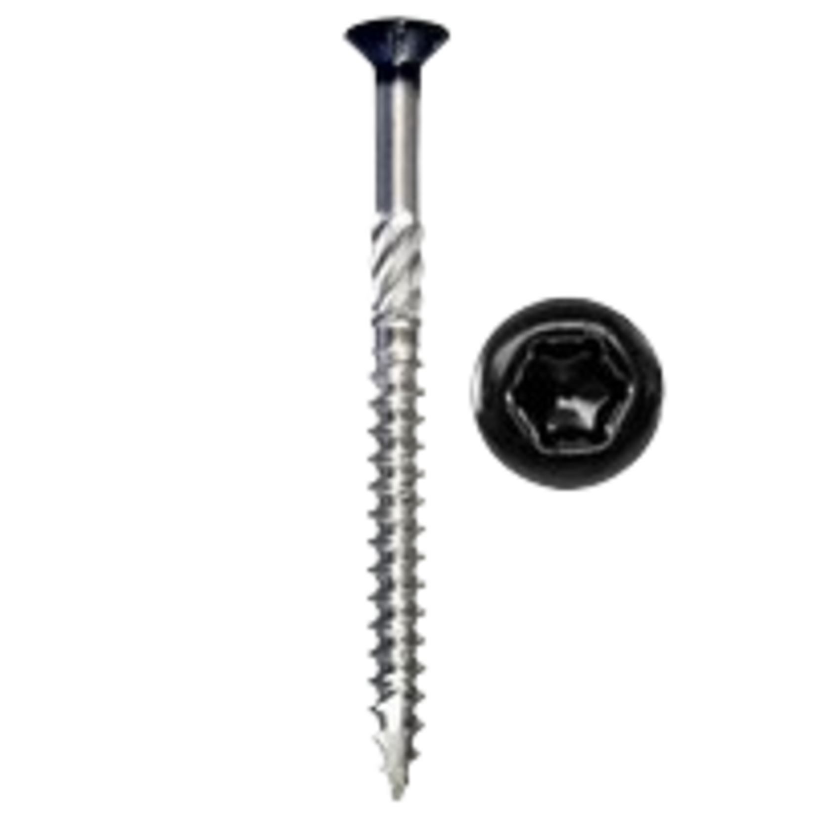 Gevelschroef RVS zwarte kop