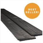 Douglas Potdekselplank/ Zweeds rabat zwart 12/25x190 mm