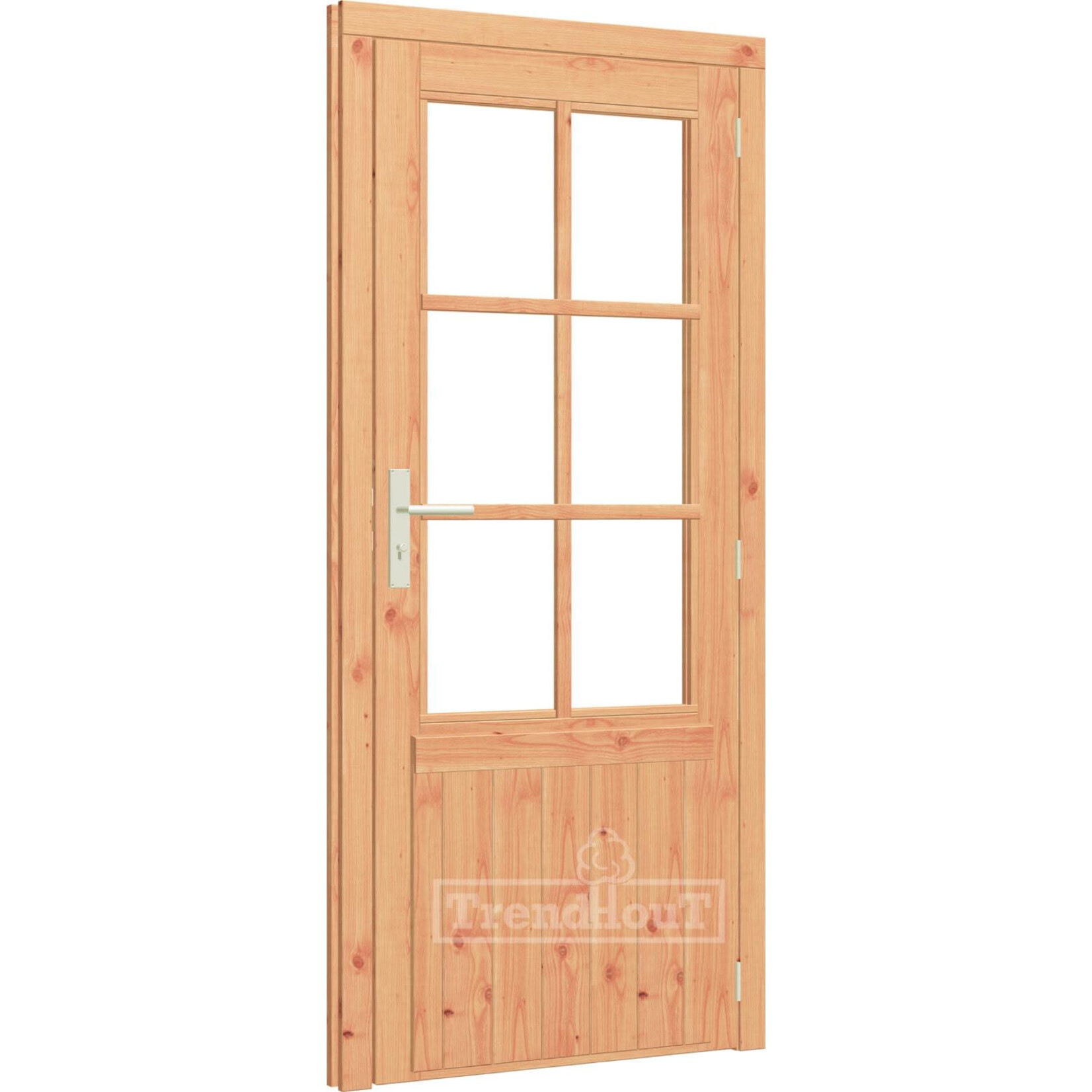 Douglas paneeldeur enkel 910x2006mm Onbehandeld Rechtsdraaiend