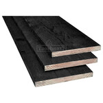 Douglas plank zwart fijnbezaagd 22x200mm