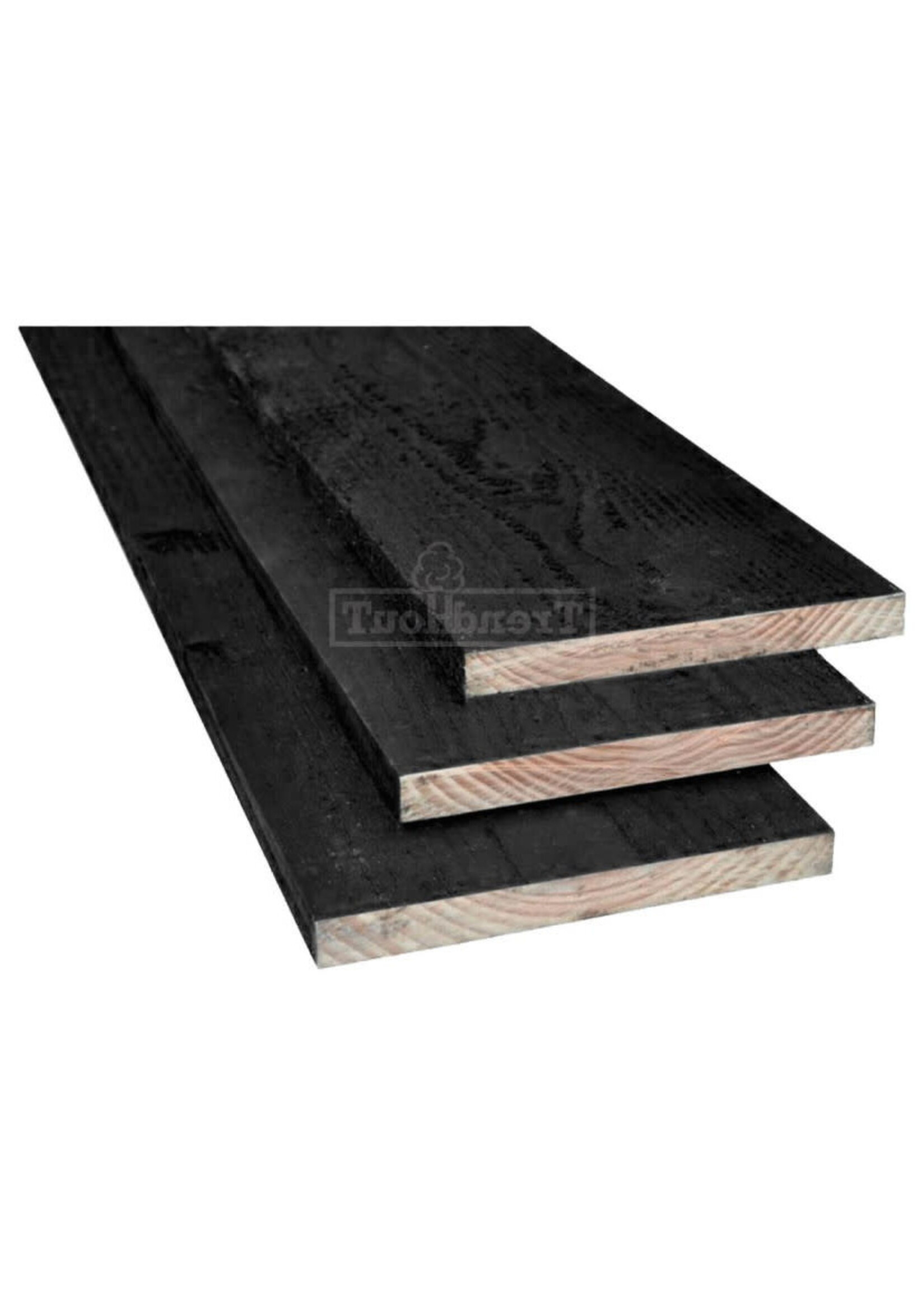 Douglas plank -zwart- 22x200mm
