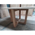 Eiken tafelpoot dubbel-kruis