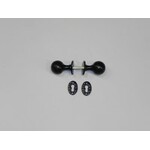 Deurknop rond verstelbaar 40-70mm zwart