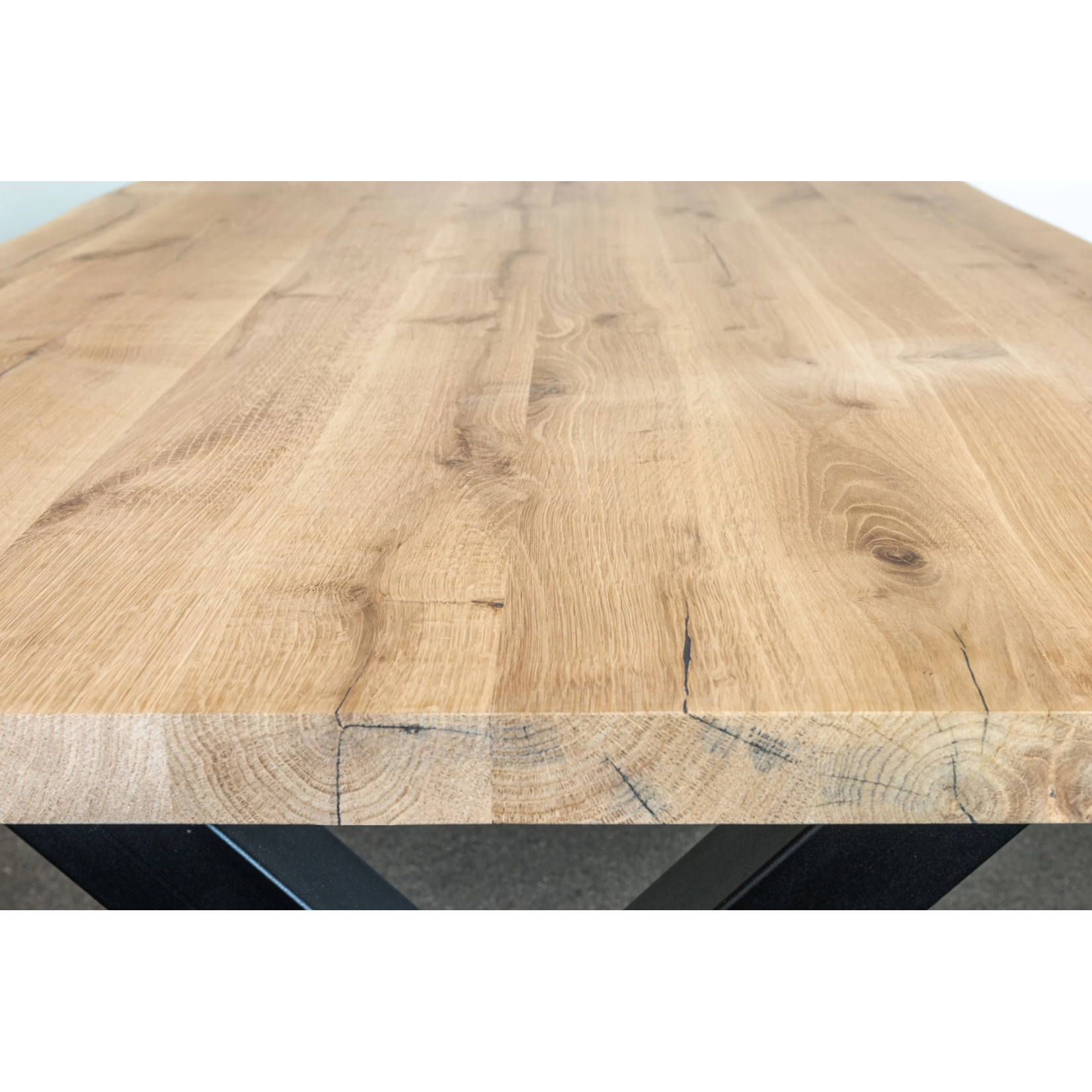 Massief eiken tafelblad boomstamkant