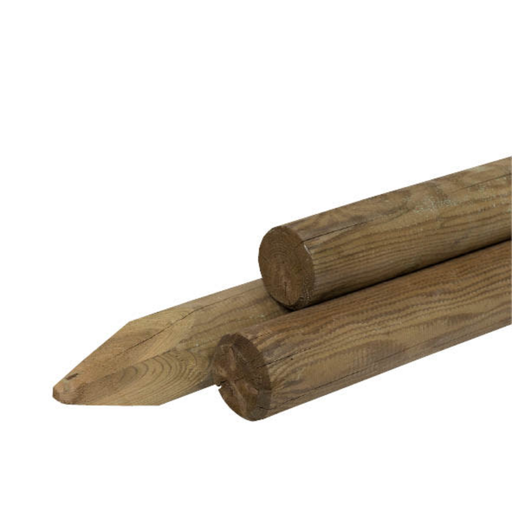 Grenen geïmpregneerd ronde paal 80mm 3m