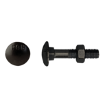 Slotbout met moer ZWART M8